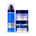 TOUN28 1% Blue Peptide Cica 3-Step Set: Skin Booster, Serum and Cream on white background