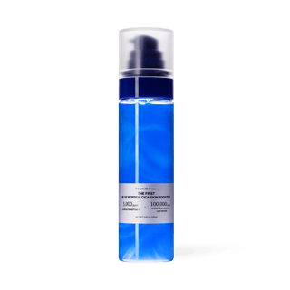 TOUN28 1% Blue Peptide Cica Skin Booster 100g pump bottle with clear cap on white background